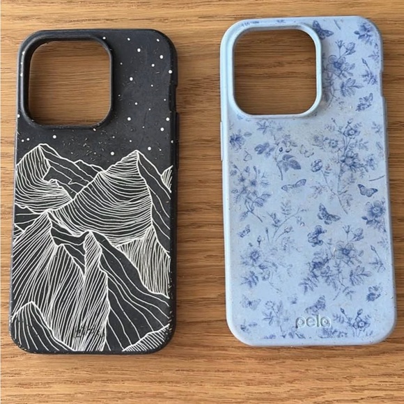 Pela Other - Pela Black Mountain and Blue Floral Phone Cases